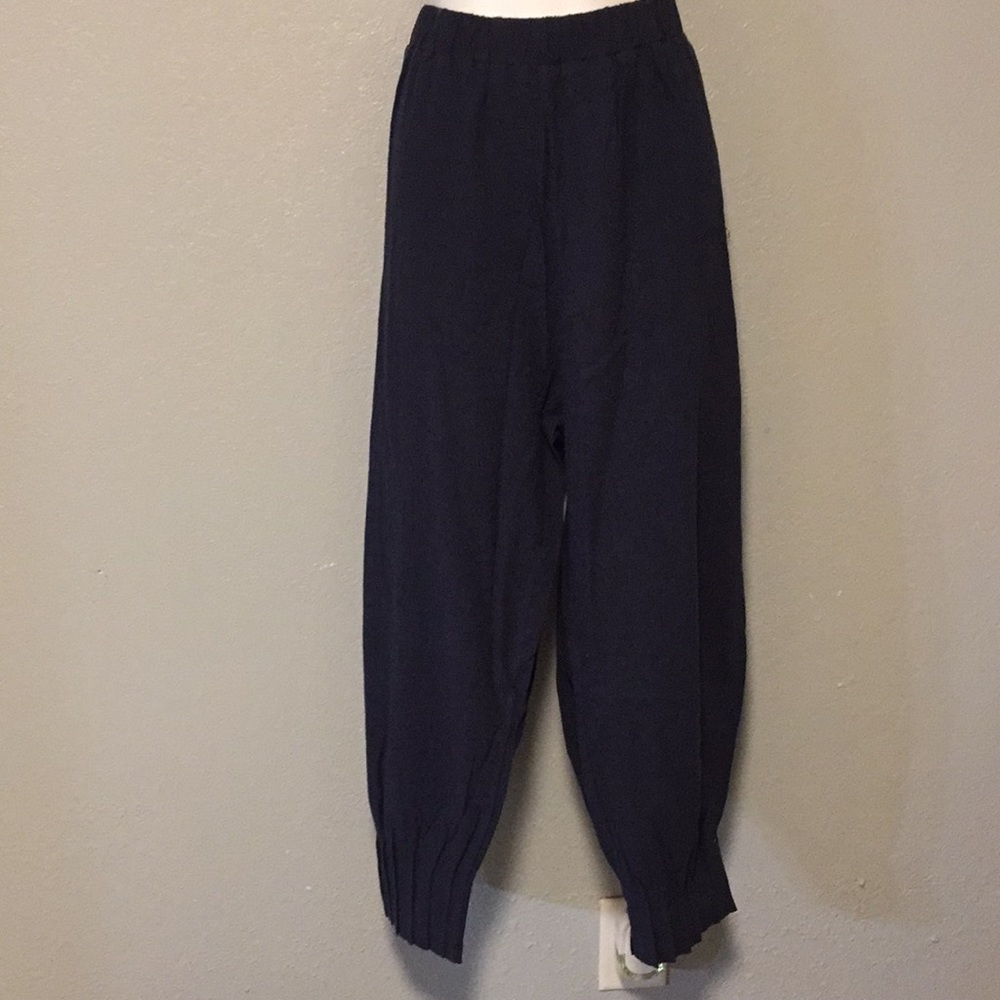 Navy Blue casual plus size pants